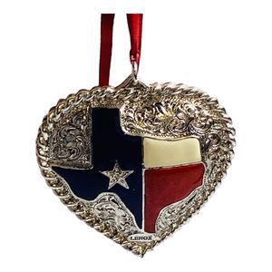 Lenox Puff Heart Of Texas Christmas Belt Buckle Ornament